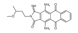 4,11-diamino-2,3-dihydro-3-imino-2-(3-methoxybutyl)-1H-naphth[2,3-f]isoindole-1,5,10-trione结构式
