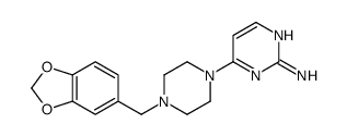 4-[4-(1,3-benzodioxol-5-ylmethyl)piperazin-1-yl]pyrimidin-2-amine结构式