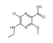 6-chloro-5-ethylamino-3-methoxy-pyrazine-2-carboxylic acid结构式