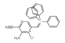 2-Pyrazinecarbonitrile,3-amino-5-[(triphenylphosphoranylidene)methyl]-, 4-oxide structure