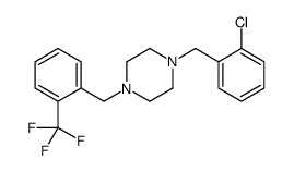 1-[(2-chlorophenyl)methyl]-4-[[2-(trifluoromethyl)phenyl]methyl]piperazine Structure