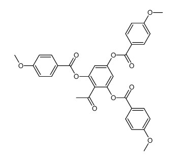 2',4',6'-tri(p-methoxybenzoyloxy)acetophenone Structure