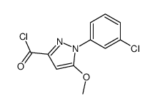 1-(3-chlorophenyl)-5-methoxypyrazole-3-carbonyl chloride Structure