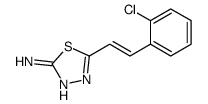 5-[(E)-2-(2-chlorophenyl)ethenyl]-1,3,4-thiadiazol-2-amine结构式