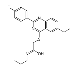 Acetamide, 2-[[6-ethyl-2-(4-fluorophenyl)-4-quinazolinyl]thio]-N-propyl- (9CI) structure