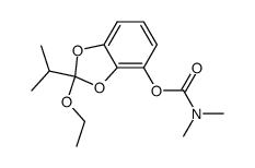 2-ethoxy-2-isopropyl-1,3-benzodioxol-4-yl N,N-dimethylcarbamate结构式