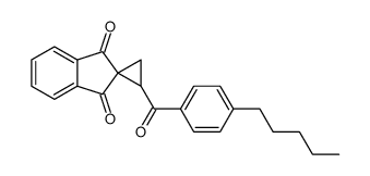 2-(4-pentylbenzoyl)spiro[cyclopropane-1,2'-indene]-1',3'-dione结构式