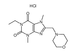 1-Ethyl-3,7-dimethyl-8-morpholin-4-ylmethyl-3,7-dihydro-purine-2,6-dione; hydrochloride Structure