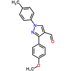 3-(4-METHOXYPHENYL)-1-P-TOLYL-1H-PYRAZOLE-4-CARBALDEHYDE结构式