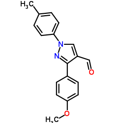 3-(4-METHOXYPHENYL)-1-P-TOLYL-1H-PYRAZOLE-4-CARBALDEHYDE structure