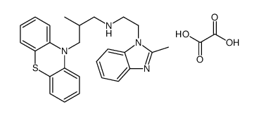 2-methyl-N-[2-(2-methylbenzimidazol-1-yl)ethyl]-3-phenothiazin-10-ylpropan-1-amine,oxalic acid结构式