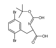 (2S)-3-(2,5-dibromophenyl)-2-[(2-methylpropan-2-yl)oxycarbonylamino]propanoic acid结构式