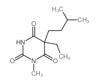 Barbituric acid, 5-ethyl-5-isopentyl-1-methyl- Structure