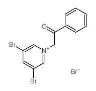 Pyridinium,3,5-dibromo-1-(2-oxo-2-phenylethyl)-, bromide (1:1) Structure