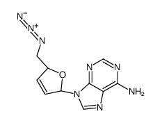 9-[(2R,5S)-5-(azidomethyl)-2,5-dihydrofuran-2-yl]purin-6-amine Structure