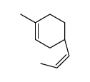 (4S)-1-methyl-4-prop-1-enylcyclohexene Structure