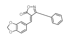 4-(benzo[1,3]dioxol-5-ylmethylidene)-3-phenyl-oxazol-5-one结构式
