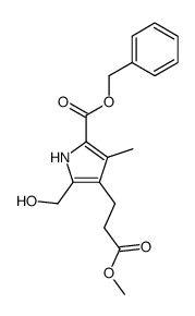 5-Hydroxymethyl-4-(2-methoxycarbonyl-ethyl)-3-methyl-1H-pyrrole-2-carboxylic acid benzyl ester Structure