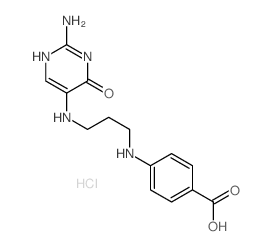 4-[3-[(2-amino-4-oxo-3H-pyrimidin-5-yl)amino]propylamino]benzoic acid结构式