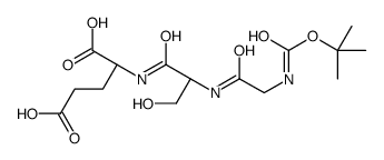 (2S)-2-[[(2S)-3-hydroxy-2-[[2-[(2-methylpropan-2-yl)oxycarbonylamino]acetyl]amino]propanoyl]amino]pentanedioic acid Structure