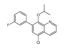 5-chloro-7-(3-fluorophenyl)-8-propan-2-yloxyquinoline Structure