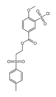 3-(chlorosulfonyl)-4-methoxybenzoic acid 2-(toluene-4-sulfonyl)ethyl ester结构式