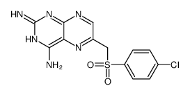 6-[(4-chlorophenyl)sulfonylmethyl]pteridine-2,4-diamine Structure