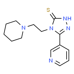 4-[2-(1-piperidinyl)ethyl]-5-(3-pyridinyl)-4H-1,2,4-triazole-3-thiol structure