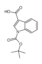 1-(叔丁氧羰基)-1H-吲哚-3-羧酸结构式