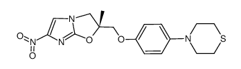 2-methyl-6-nitro-2-(4-thiomorpholin-4-yl-phenoxymethyl)-2,3-dihydro-imidazo[2,1-b]oxazole结构式