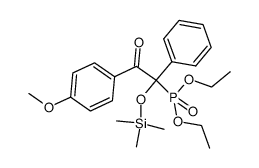 diethyl α-trimethylsilyloxy-α-(4-methoxybenzoyl)benzylphosphonate Structure