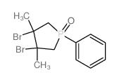 3,4-dibromo-3,4-dimethyl-1-phenyl-1$l^C12H15Br2OP-phosphacyclopentane 1-oxide结构式