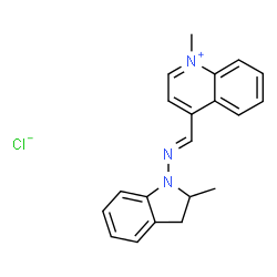 4-[[(2,3-dihydro-2-methyl-1H-indol-1-yl)imino]methyl]-1-methylquinolinium chloride structure