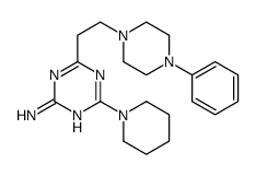 4-[2-(4-phenylpiperazin-1-yl)ethyl]-6-piperidin-1-yl-1,3,5-triazin-2-amine结构式