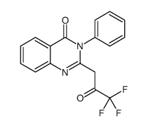 3-phenyl-2-(3,3,3-trifluoro-2-oxopropyl)quinazolin-4-one结构式