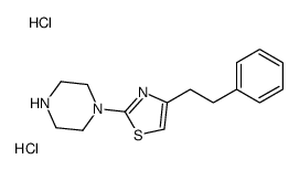 4-(2-phenylethyl)-2-piperazin-1-yl-1,3-thiazole,dihydrochloride结构式