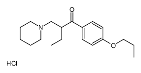 2-(piperidin-1-ium-1-ylmethyl)-1-(4-propoxyphenyl)butan-1-one,chloride Structure