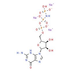 5'-GUANYLYLIMIDODIPHOSPHATE TRISODIUM SALT Structure