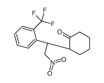 (2S)-2-[(1R)-2-nitro-1-[2-(trifluoromethyl)phenyl]ethyl]cyclohexan-1-one结构式