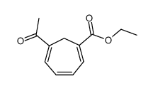 ethyl 6-acetyl-1,3,5-cycloheptatriene-1-carboxylate结构式