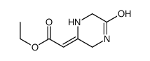 Acetic acid, (5-oxopiperazinylidene)-, ethyl ester, (2E)- (9CI) structure