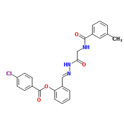 2-[(E)-({[(3-Methylbenzoyl)amino]acetyl}hydrazono)methyl]phenyl 4-chlorobenzoate Structure