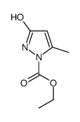 ethyl 3-methyl-5-oxo-1H-pyrazole-2-carboxylate结构式