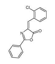 2-苯基-(4z)-(21-氯苯亚甲基)-5(4H)-恶唑酮结构式