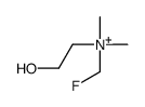 fluoromethyl-(2-hydroxyethyl)-dimethylazanium Structure