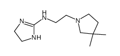 1H-Imidazol-2-amine,N-[2-(3,3-dimethyl-1-pyrrolidinyl)ethyl]-4,5-dihydro-(9CI) Structure