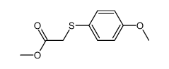 (4-methoxy-phenylsulfanyl)-acetic acid methyl ester结构式