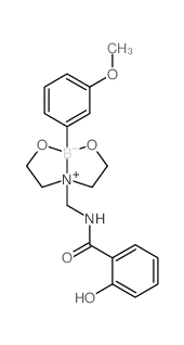 2-hydroxy-N-[[5-(3-methoxyphenyl)-4,6-dioxa-1-azonia-5-boranuidabicyclo[3.3.0]oct-1-yl]methyl]benzamide结构式