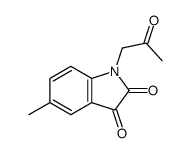 5-methyl-1-(2-oxopropyl)indole-2,3-dione Structure