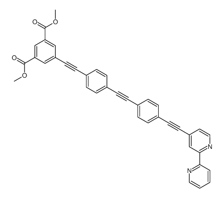 5-[4-(4-[2,2']Bipyridinyl-4-ylethynyl-phenylethynyl)-phenylethynyl]-isophthalic acid dimethyl ester结构式